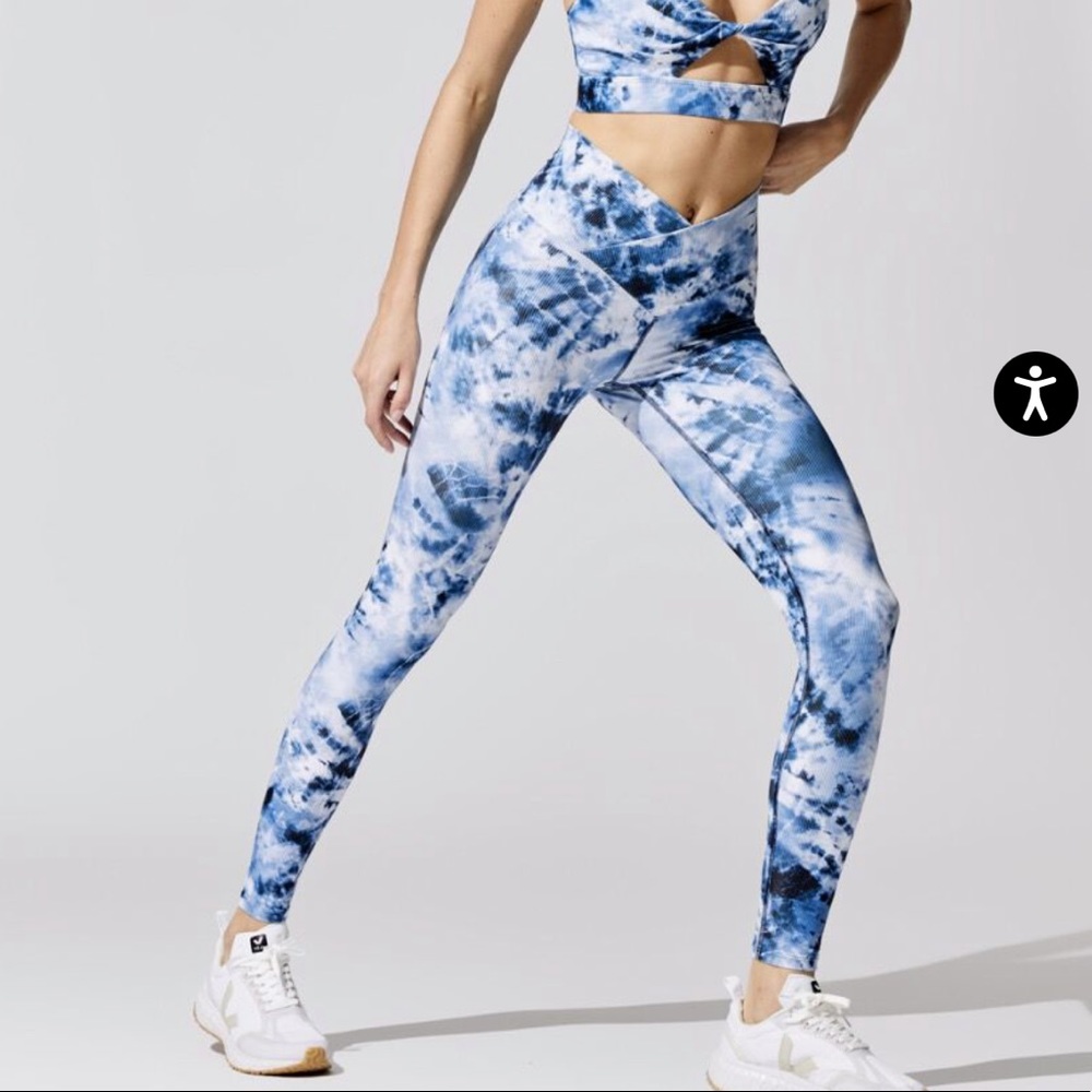 Beach riot tie die leggings